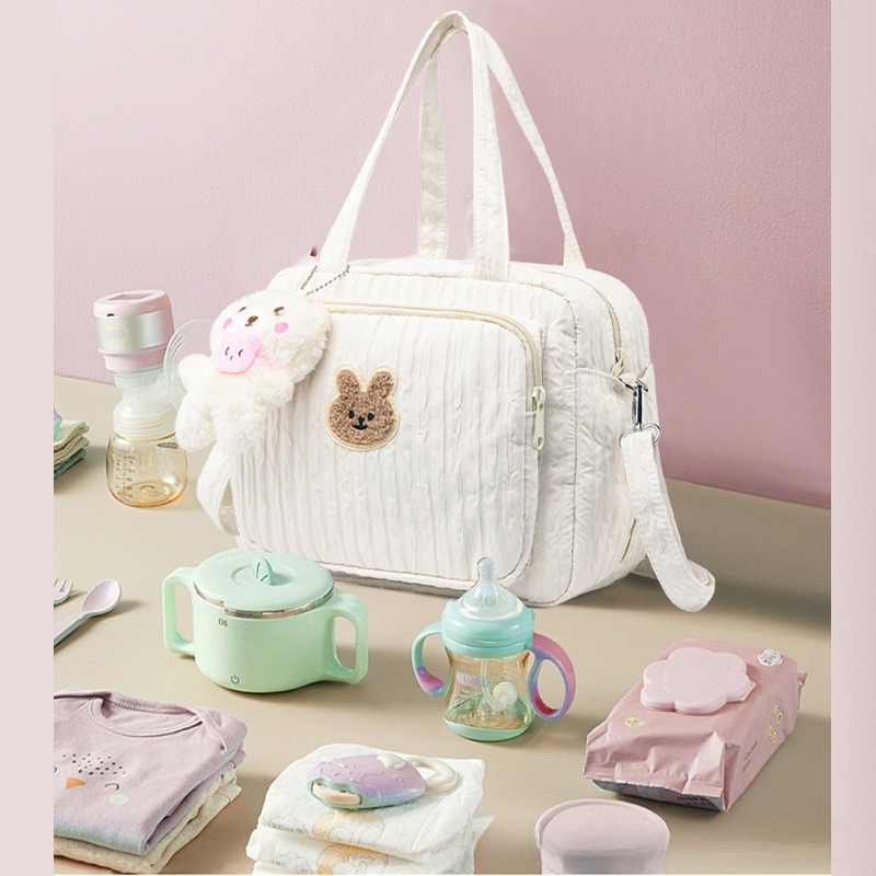 Diaper Bag Backpack - Tragbare Mama-Tasche, niedlich, schlicht und multifunktional,