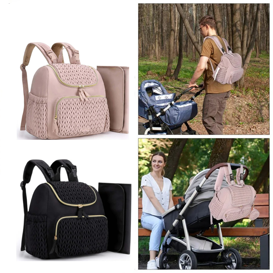 Große Wickeltasche mit Strickm – Diaper Bag Backpack Bewertung und Preis