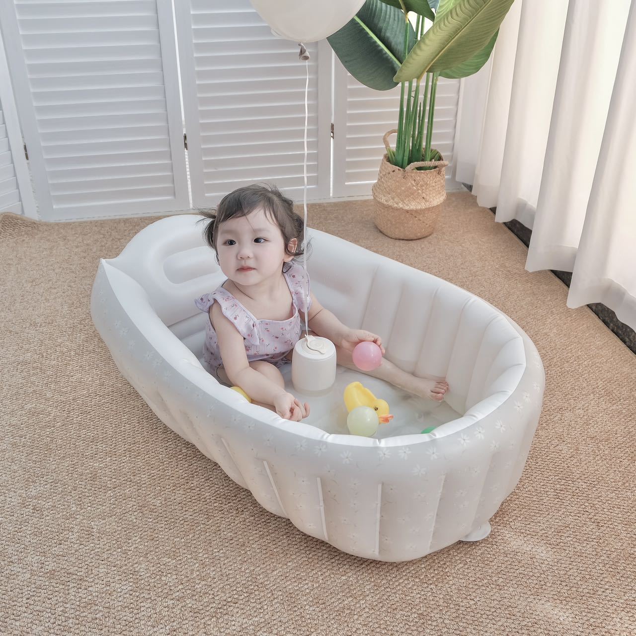 1PC Cartoon Aufblasbare Badewa – Baby Products For Newborn Bewertung und Preis