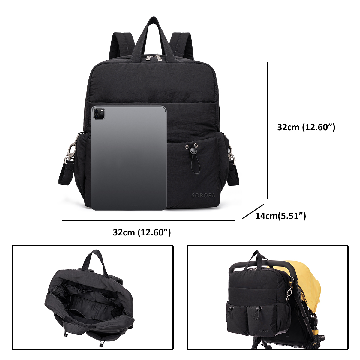 SOBOBA Wickelrucksack Multifun – Diaper Bag Backpack Bewertung und Preis